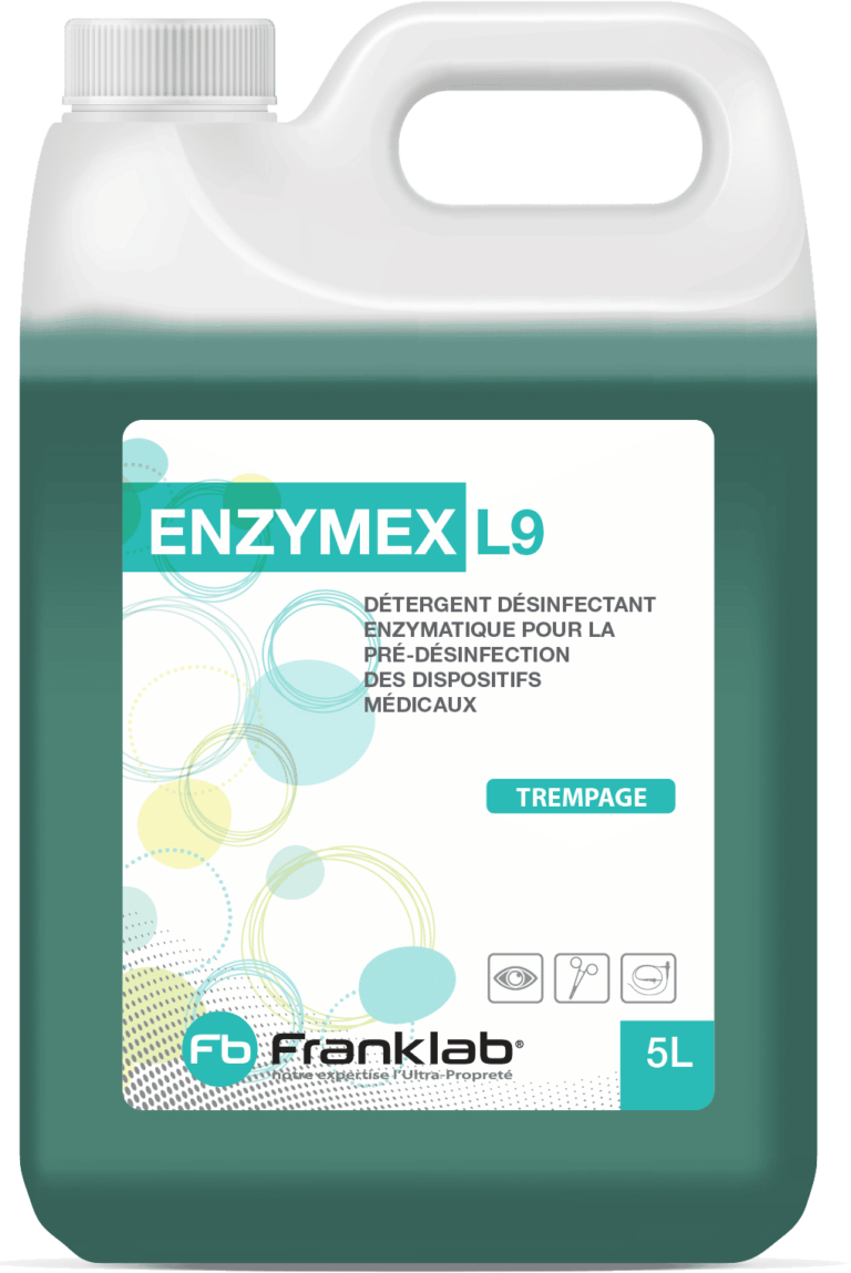 enzymex l9 détergent désinfectant tri enzymatique pour la pré désinfection des dispositifs médicaux (instruments chirurgicaux, endoscopes, …) enzymex l9 détergent désinfectant tri enzymatique pour la pré désinfection des dispositifs médicaux (instruments chirurgicaux, endoscopes, …)
